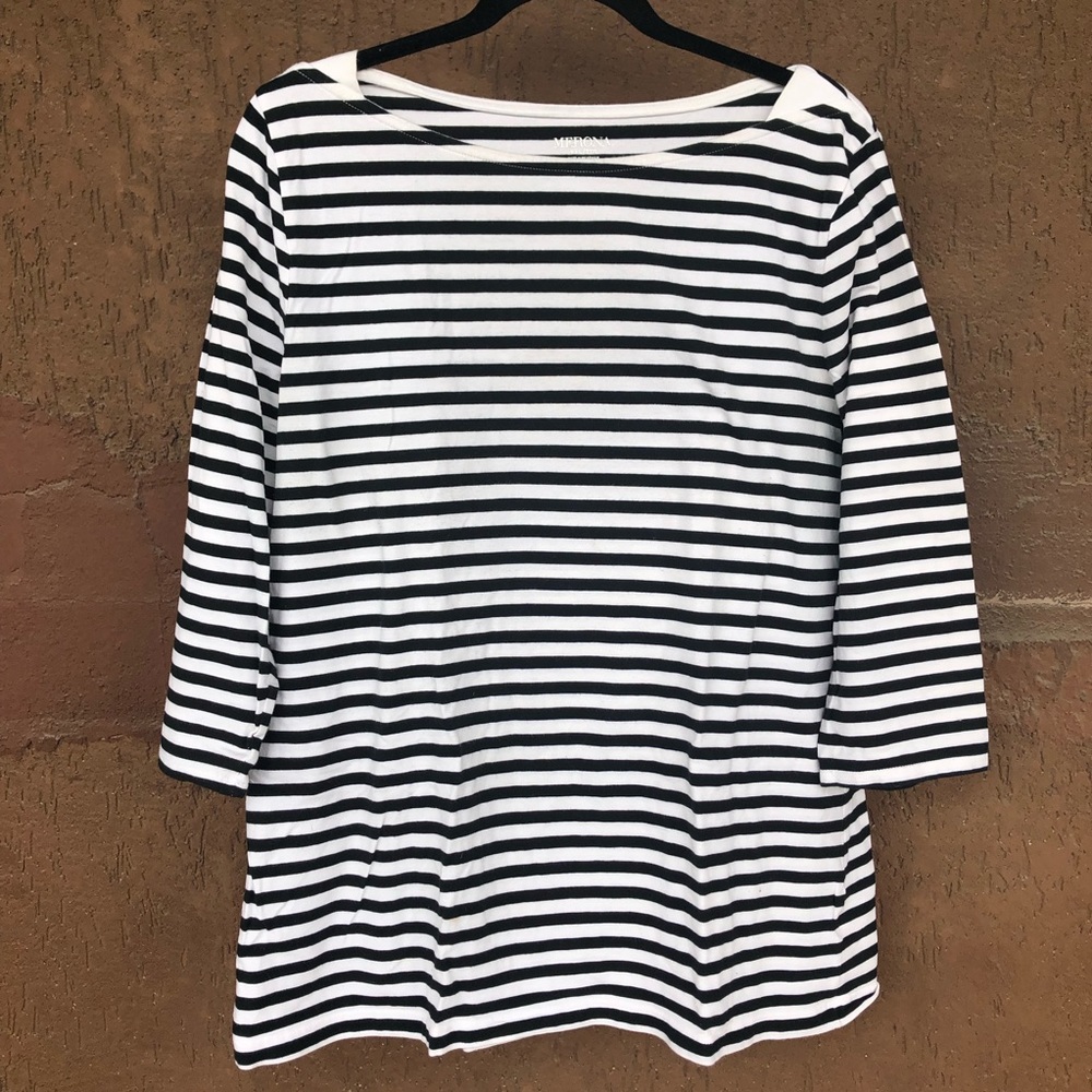 Merona Boat Neck Striped Shirt